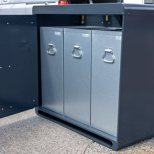 Simpler Recycling Open Top Neotour Recycling Station - 336 Litre