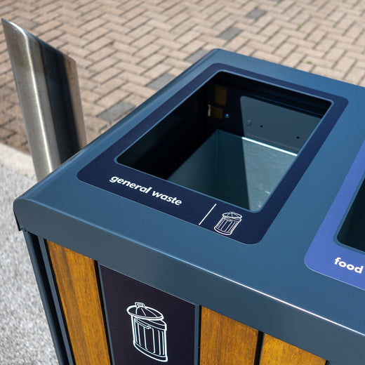 Simpler Recycling Open Top Neotour Recycling Station - 336 Litre