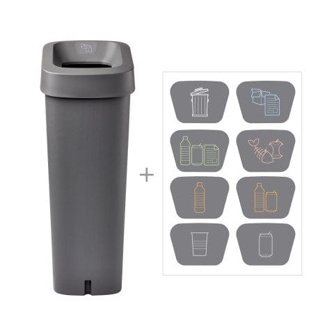 Mini Recycling Bin with Sticker Sheet - 50 Litre