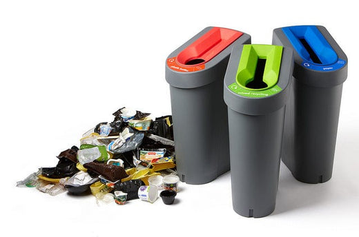 Recycling Bin with Sticker Sheet and Optional Coloured Lid Insert (70 Litres)