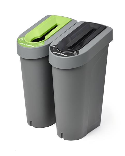 Recycling Bin with Sticker Sheet and Optional Coloured Lid Insert (70 Litres)