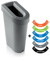 Recycling Bin with Sticker Sheet and Optional Coloured Lid Insert (70 Litres)