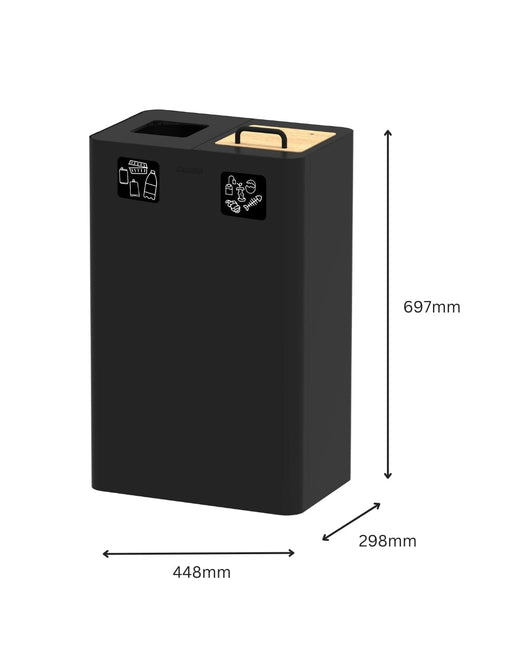 Venus Duo Recycling Bin - 2 x 40L