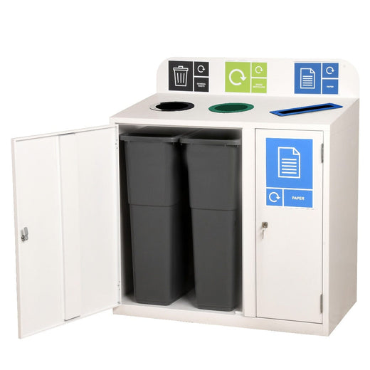 Zeus 3 Bay Recycling Station 240 Litre (80 Litres per Bay)