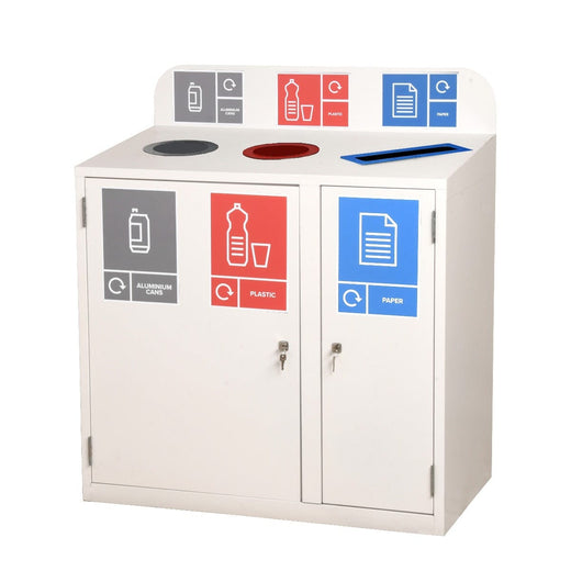 Zeus 3 Bay Recycling Station 240 Litre (80 Litres per Bay)