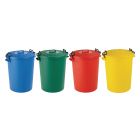 Coloured Outdoor Plastic Dustbin 110 Litres