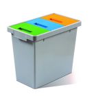 Durable 3 Compartment Recycling Bin with Colour Co-ordinated Lids
