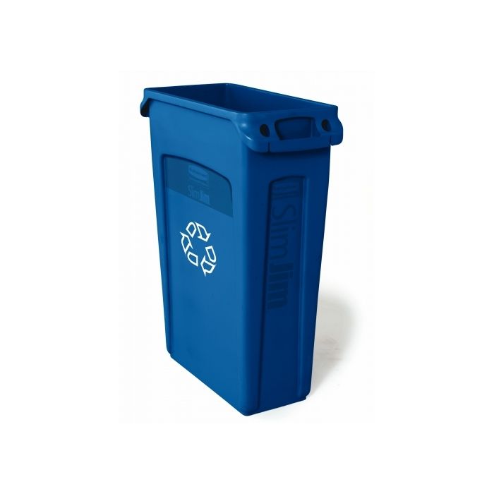 Blue by Chabrias LTD Slim Jim Recycling Container Rectangular Plastic 60 Litre 
