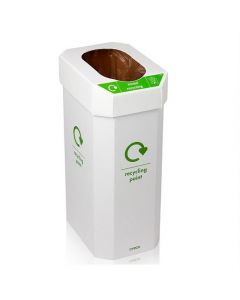 Combin - Set of 5 Cardboard Recycling Bins with Graphics 60 Litre