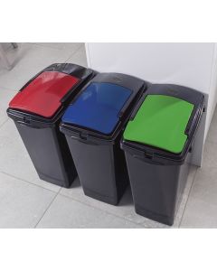 40 Litre Slimline Recycling Bin with Sticker 